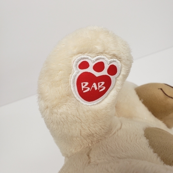 Build a Bear 13" Cream Tan Teddy Bear Seated Plush - Picture 5 of 5